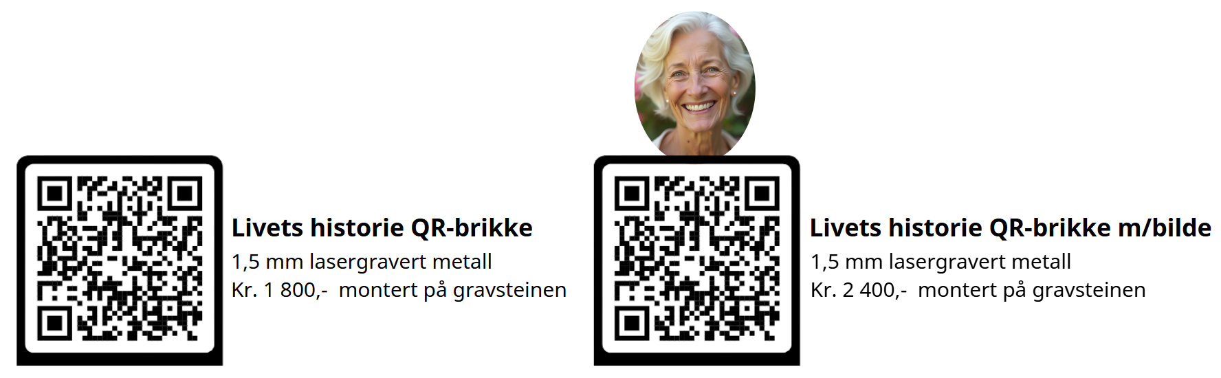 Livets historie QR-brikke priser